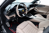 Black Floor Mats for Ferrari Purosangue with Leather and Red Trim | Italian Edition