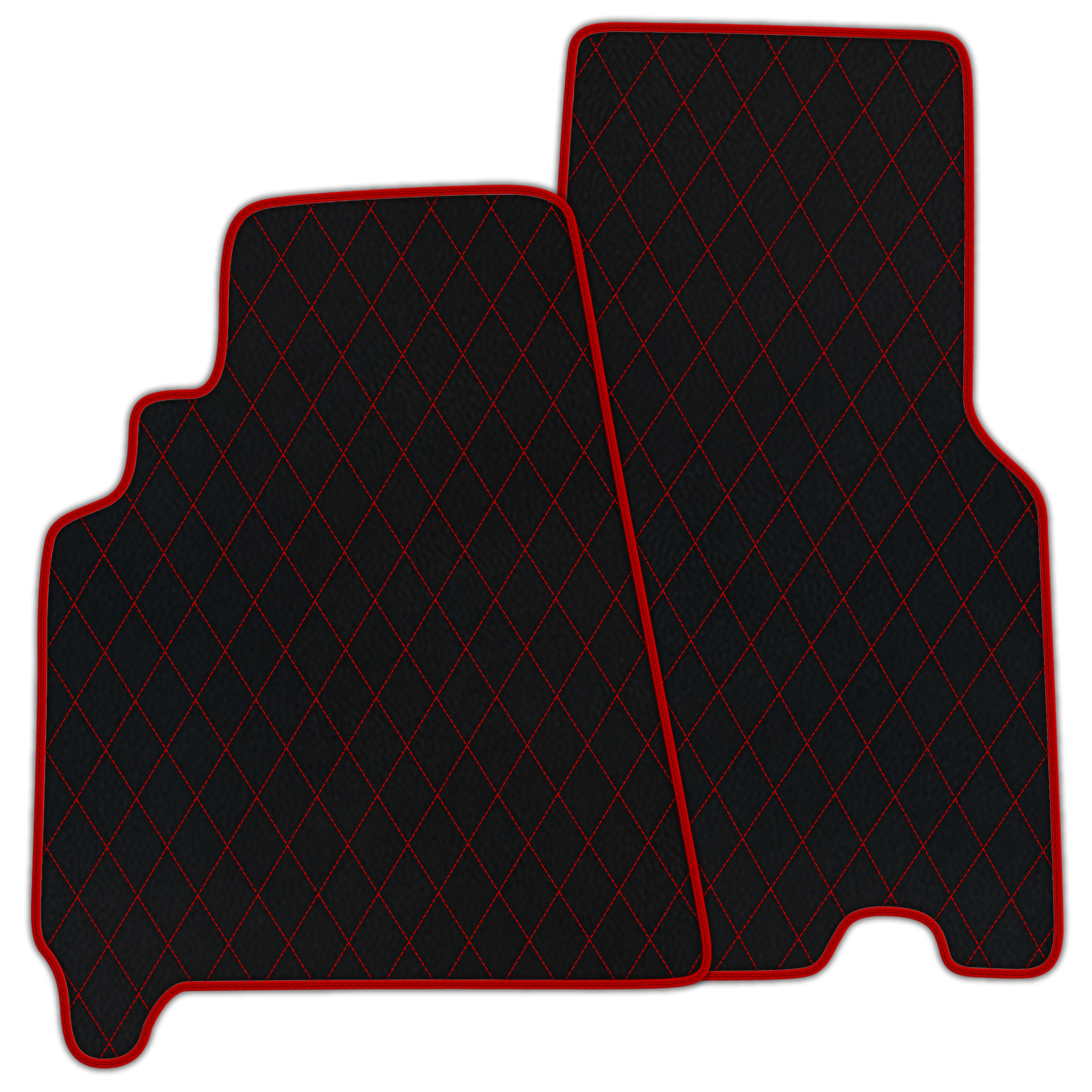 Customizable Leather Floor Mats with Double Diamond Pattern for Ferrari 550 Maranello (1996-2002) - AutoWin