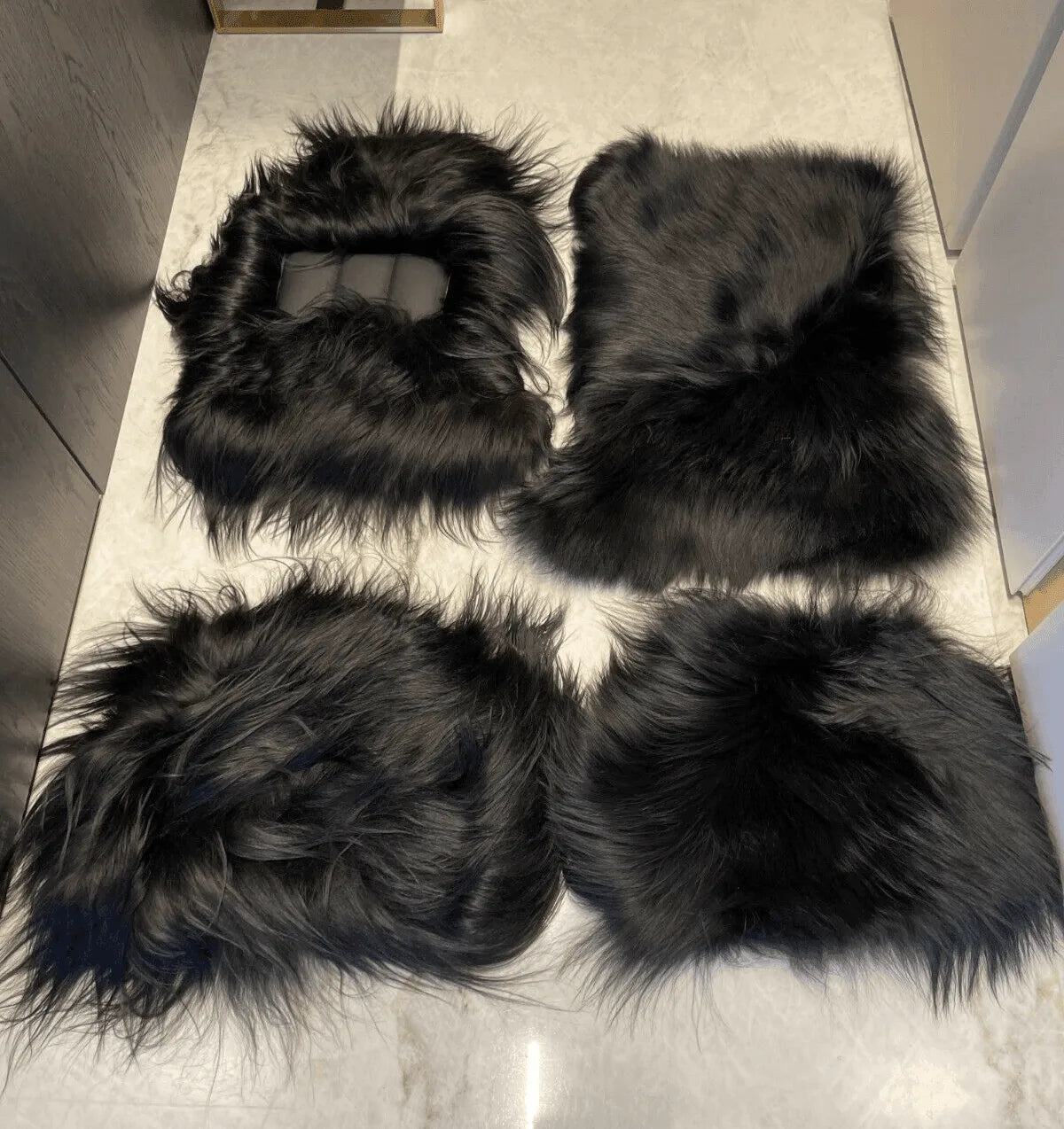Sheepskin Floor Mats For Rolls Royce Phantom VIII (2017-2024) ER56 Design Brand - AutoWin