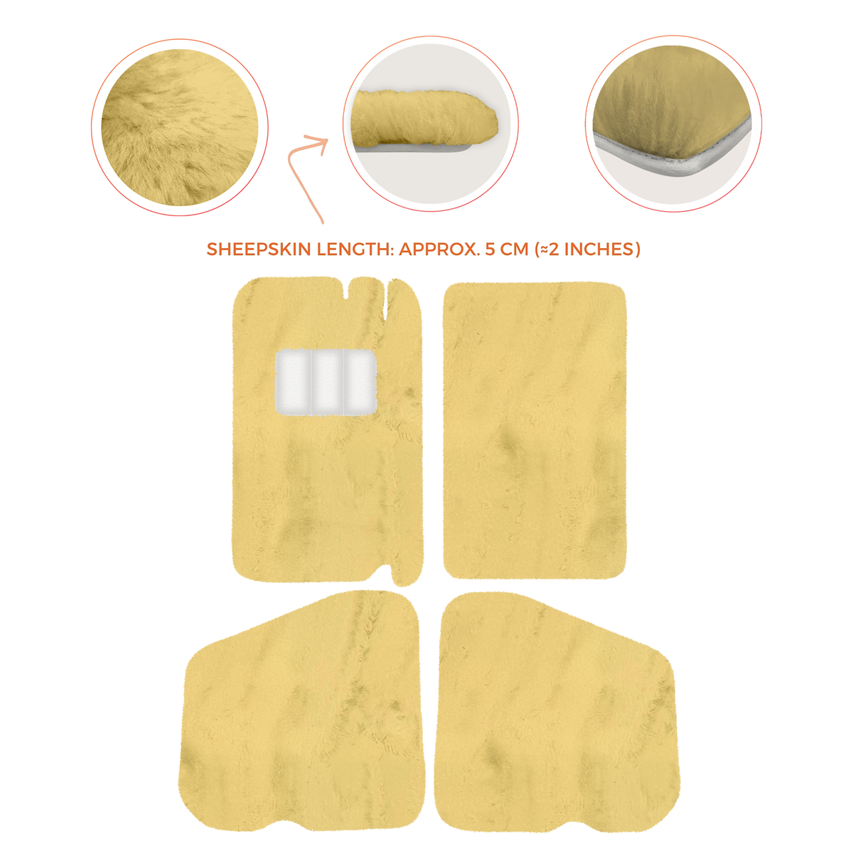 Premium Sheepskin Floor Mats for Rolls-Royce Shadow (1965-1977)
