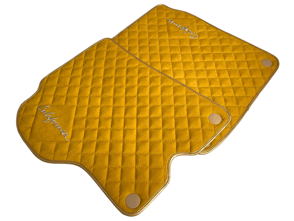 Tan Alcantara Floor Mats For Ferrari California 2008-2014 - AutoWin