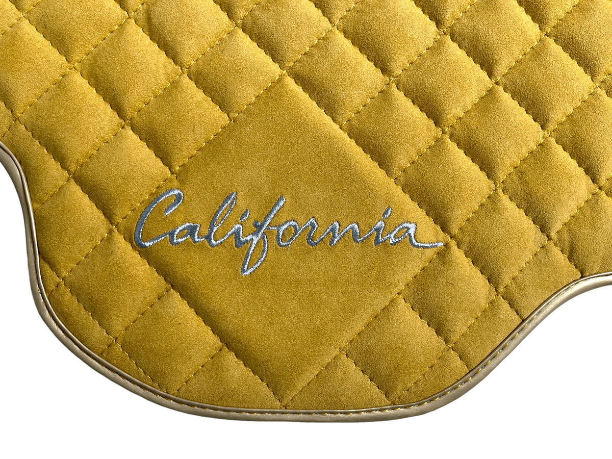 Tan Alcantara Floor Mats For Ferrari California 2008-2014 - AutoWin