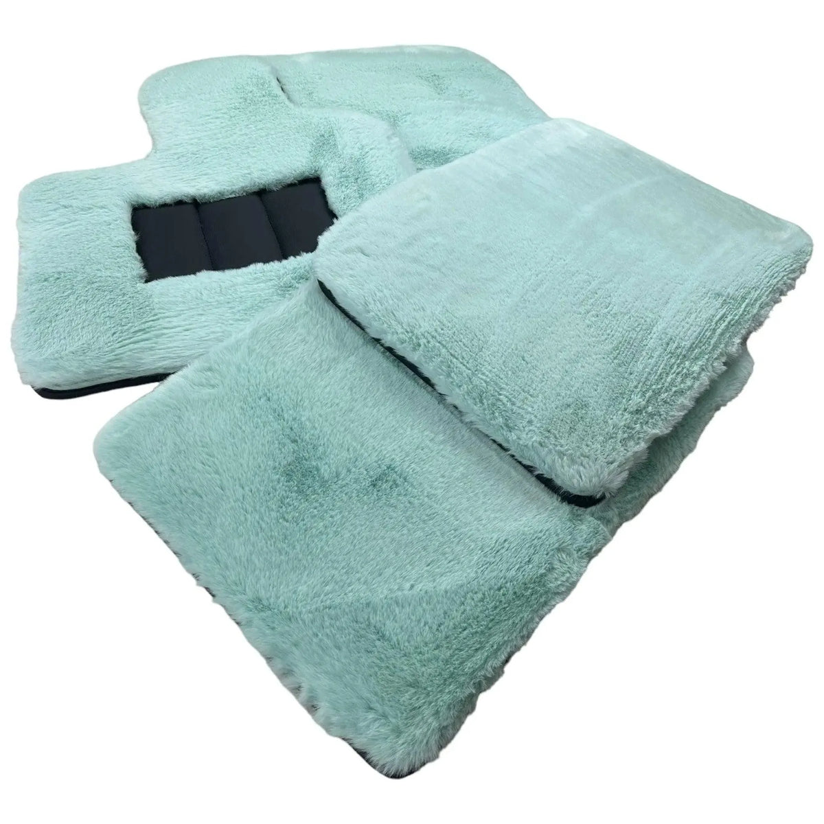 Tiff Blue Sheepskin Floor Mats For Rolls Royce Ghost Series II (2021-2024) ER56 Design Brand