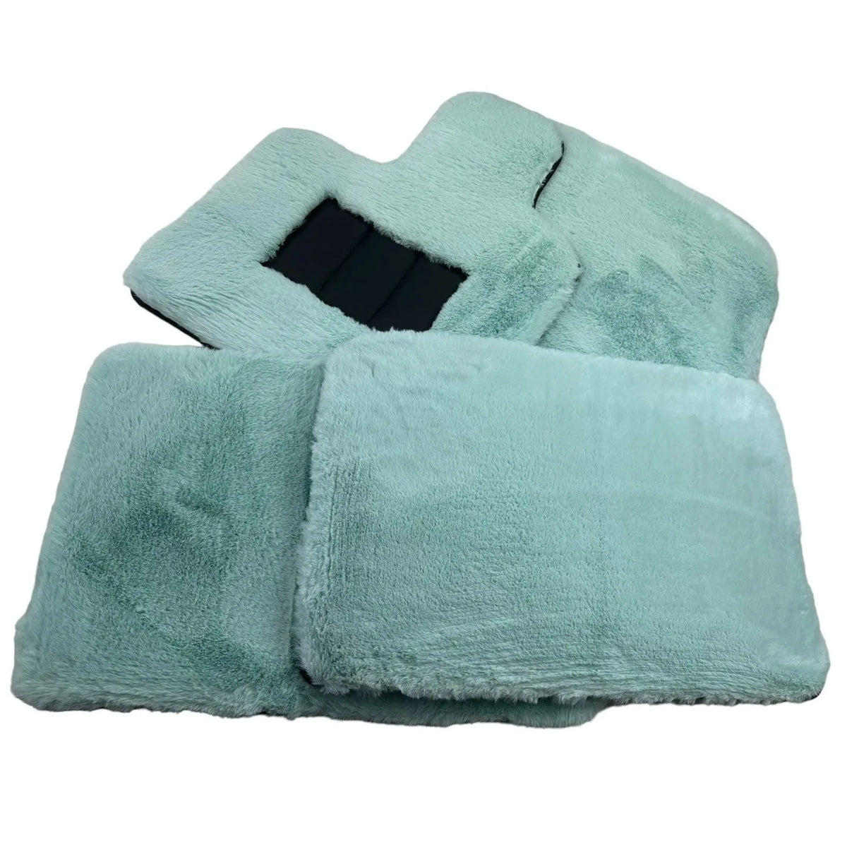 Tiff Blue Sheepskin Floor Mats for Rolls Royce Phantom VIII (2017-2024) ER56 Design Brand