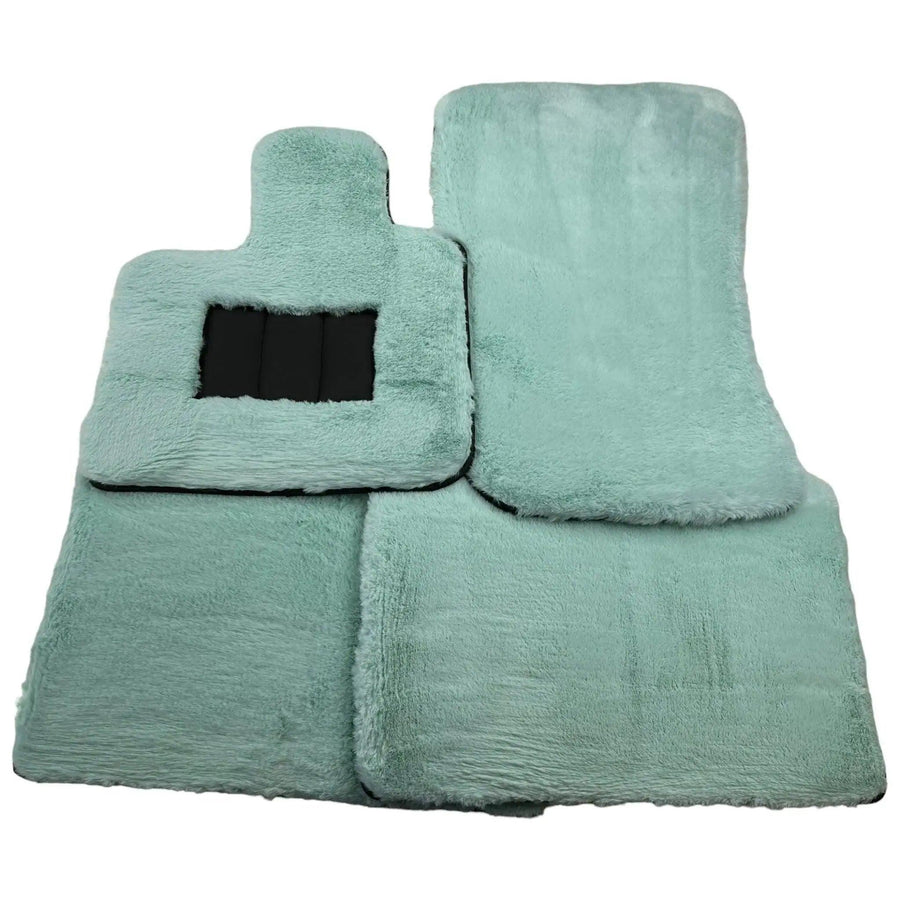 Tiffany Blue Sheepskin Floor Mats For Bentley Bentayga Er56 Design Brand - AutoWin
