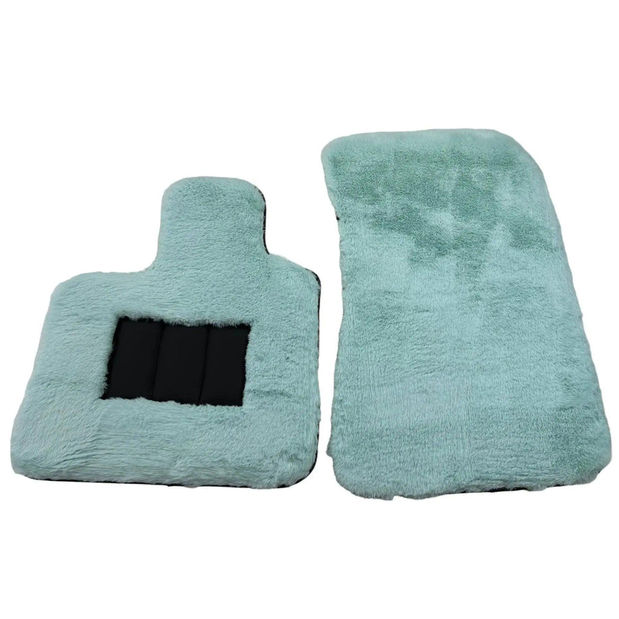 Tiffany Blue Sheepskin Floor Mats For Bentley Bentayga Er56 Design Brand - AutoWin