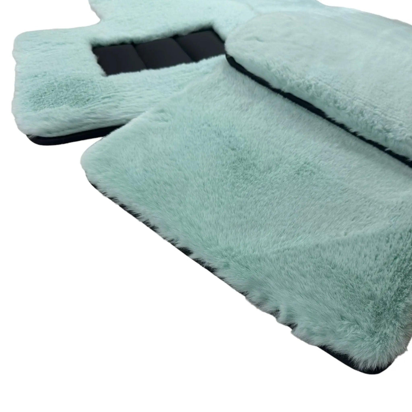 Tiffany Blue Sheepskin Floor Mats For Rolls Royce Cullinan Rr31 2018-2023 Er56 Design Brand - AutoWin