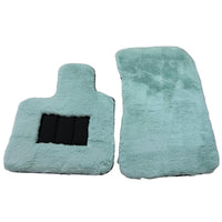 Tiffany Blue Sheepskin Floor Mats For Rolls Royce Phantom 2003–2016 Er56 Design Brand - AutoWin