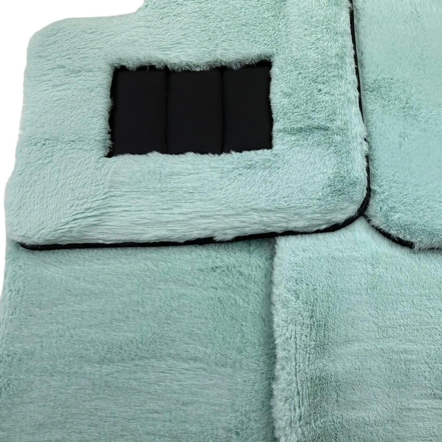 Tiffany Blue Sheepskin Floor Mats For Rolls Royce Shadow 1965-1977 - AutoWin