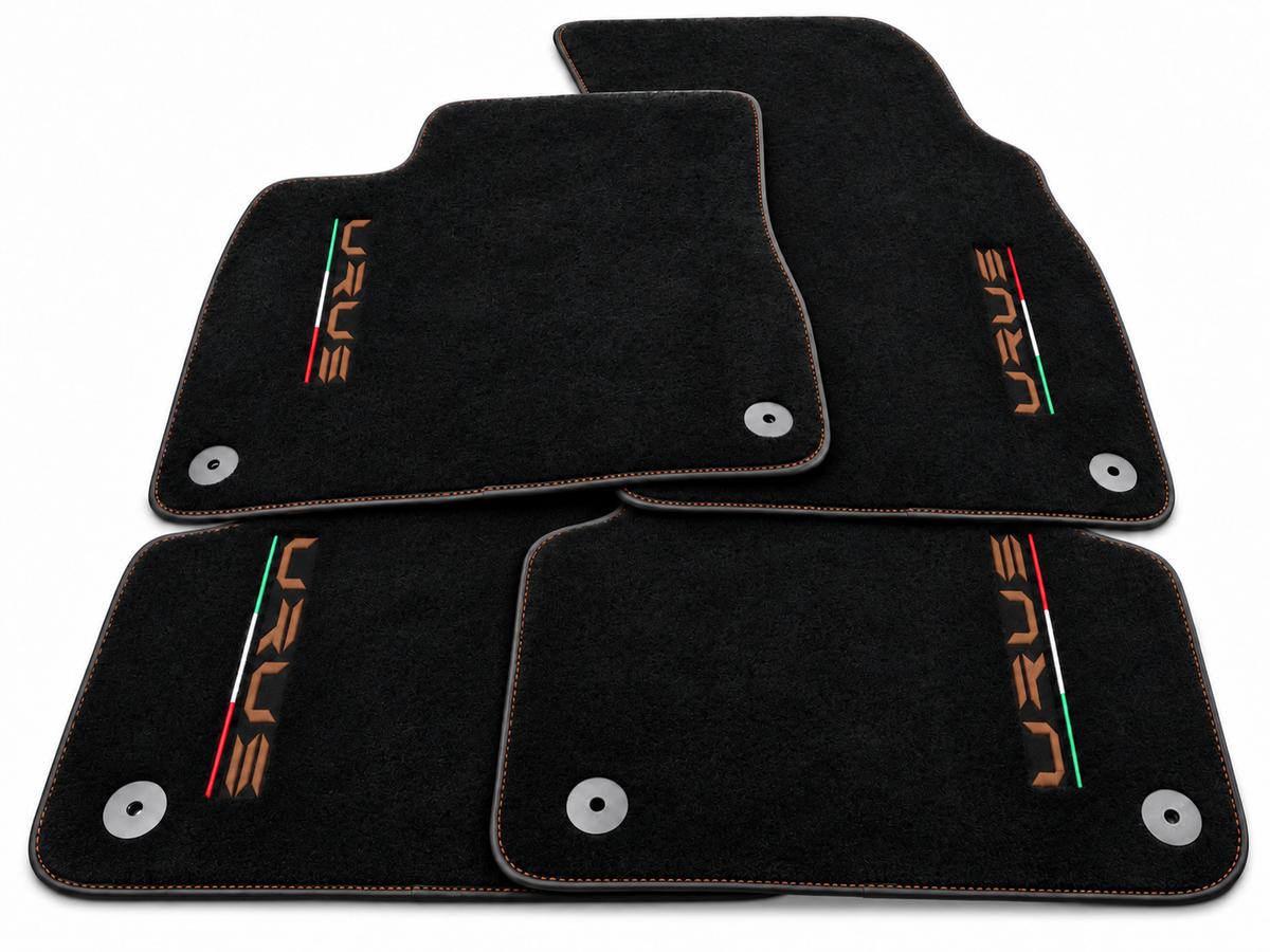 Floor Mats For Lamborghini Urus Black Tailored Orange Edition - Brown