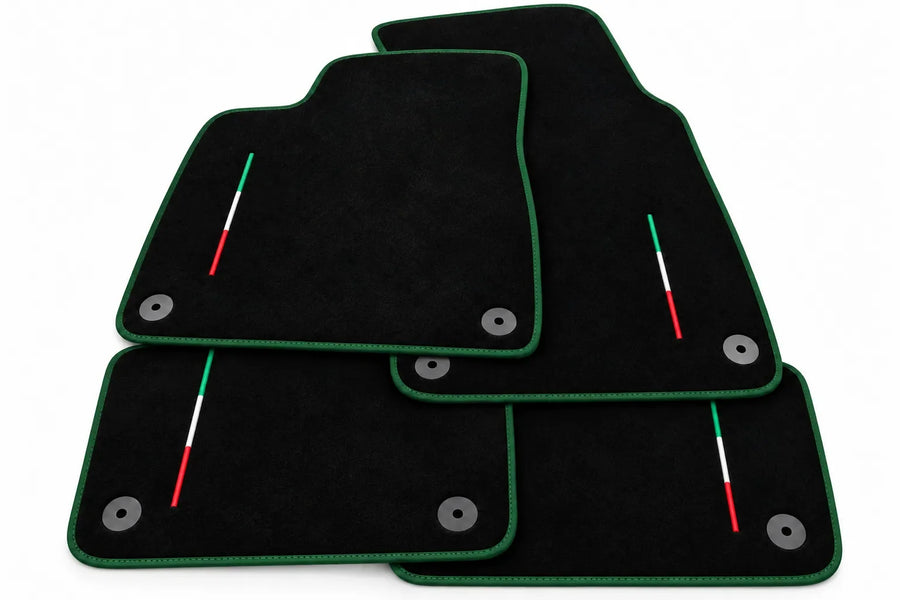 Floor Mats For Lamborghini Urus Black Tailored Black Trim - Dark Green