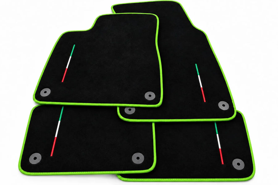 Floor Mats For Lamborghini Urus Black Tailored Black Trim - Green