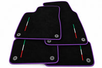 Floor Mats For Lamborghini Urus Black Tailored Black Trim - Purple