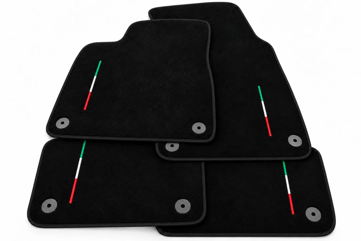 Black Floor Mats For Lamborghini Urus Tailored With Yellow Trim - Black