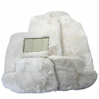 White Sheepskin Floor Mats for Bentley Continental GT (2011–2018) ER56 Design - AutoWin
