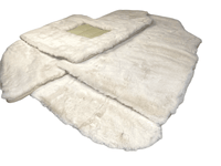 White Sheepskin Floor Mats For Bentley Continental GTC (2006–2011) Er56 Design - AutoWin