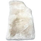 White Sheepskin Floor Mats for Bentley Continental GTC (2011-2018) ER56 Design - AutoWin