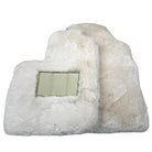 White Sheepskin Floor Mats for Bentley Continental GTC (2011-2018) ER56 Design - AutoWin