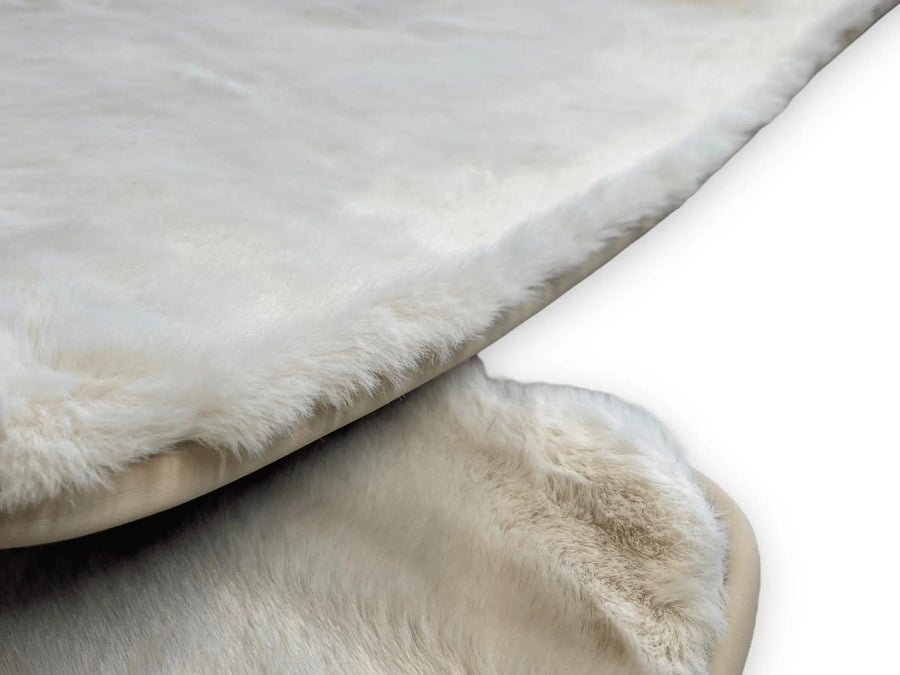 White Sheepskin Floor Mats For Bentley Flying Spur (2005-2013) Er56 Design Brand - AutoWin