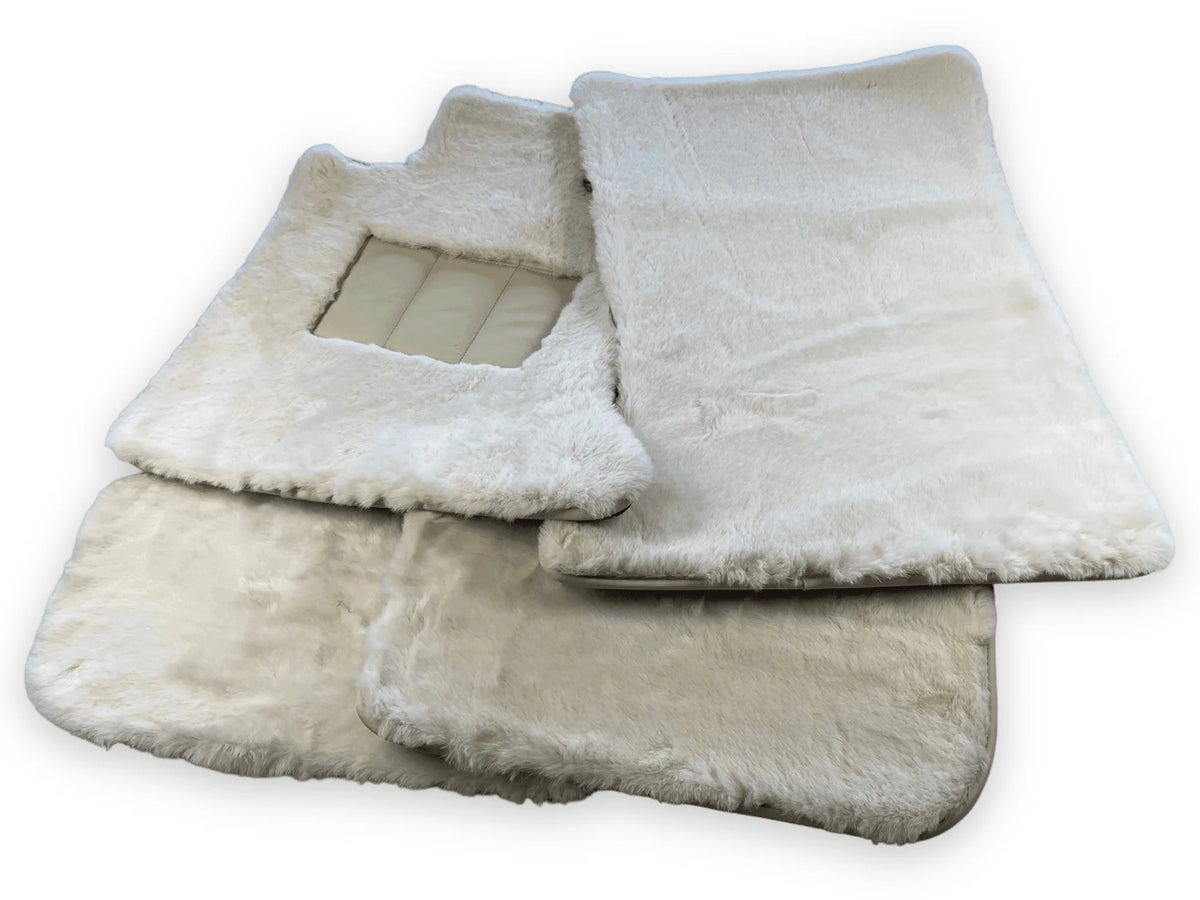 White Sheepskin Floor Mats For Rolls Royce Phantom VIII (2017-2024) ER56 Design Brand