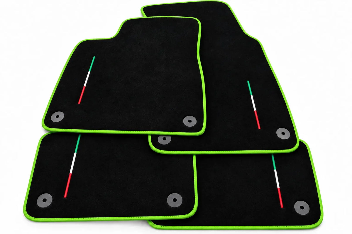 Floor Mats For Lamborghini Urus Black Tailored Yellow Edition Green trim