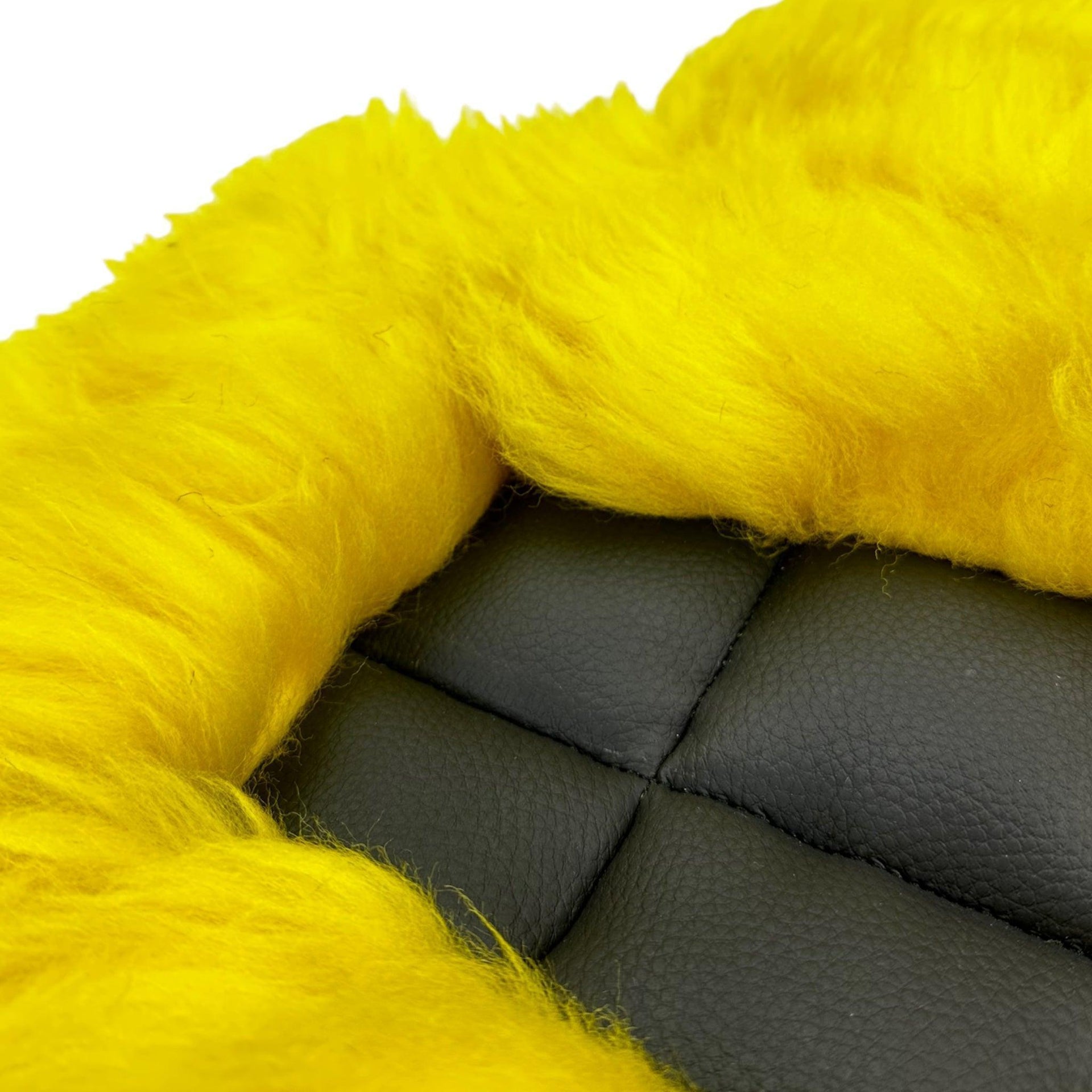 Yellow Sheepskin Floor Mats for Rolls Royce Phantom VIII (2017-2024) ER56 Design Brand - AutoWin