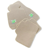 Beige Floor Mats For BMW 7 Series E66 ROVBUT Brand Tailored Set Perfect Fit Green SNIP Collection - AutoWin