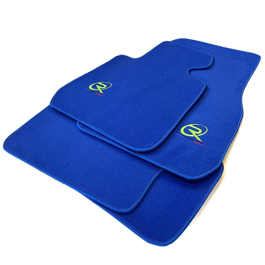 Blue Floor Mats For BMW 7 Series F02 Tailored Set Perfect Fit - AutoWin