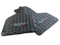 Blue Stitched Carbon Mats for Lamborghini Huracan Sto