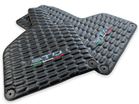 Blue Stitched Carbon Mats for Lamborghini Huracan Sto