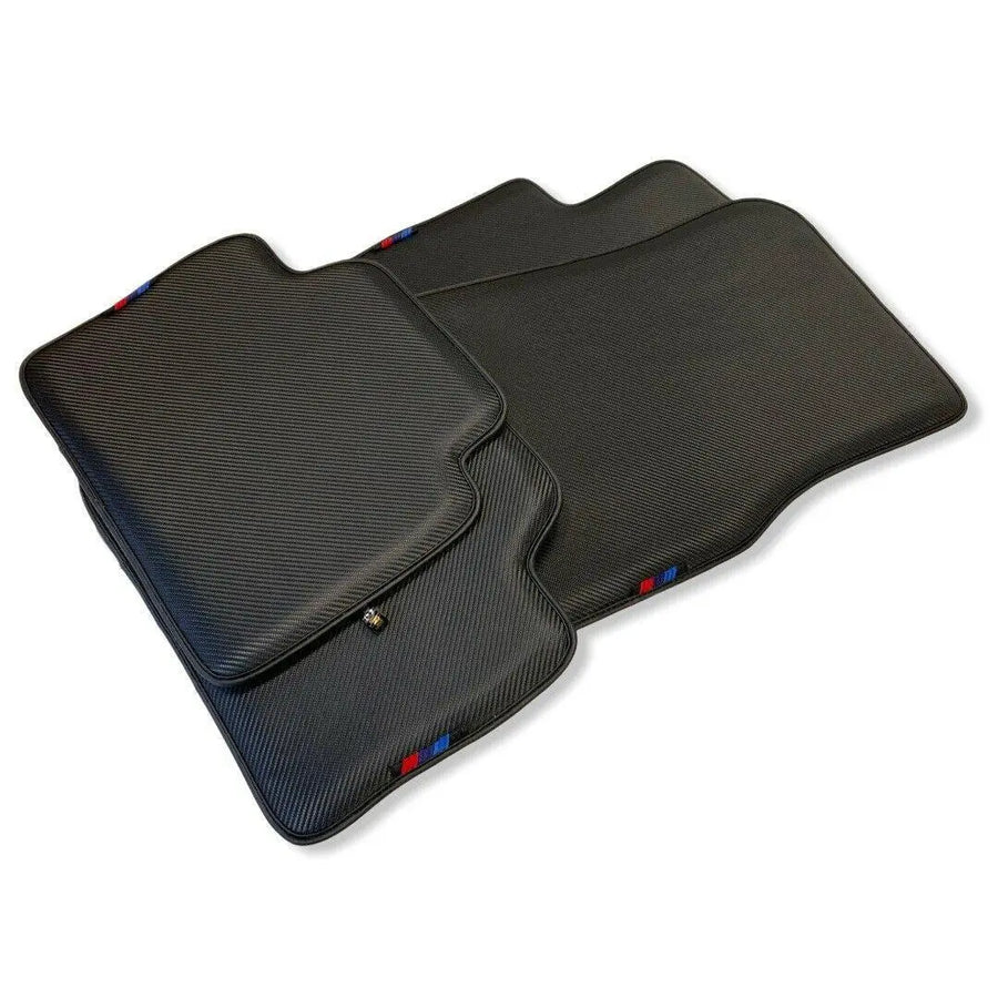 Floor Mats For BMW 5 Series F10 Carbon Fiber Leather - AutoWin