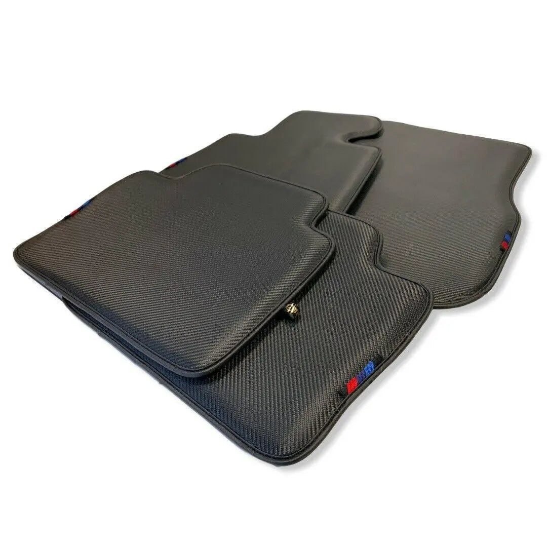 Floor Mats For BMW X5 Series F15 Autowin Brand Carbon Fiber Leather - AutoWin