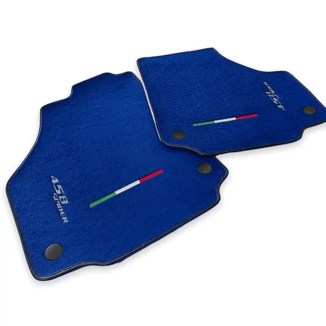 Floor Mats For Ferrari 458 Spider 2012-2015 Blue Autowin Brand Italian Edition - AutoWin