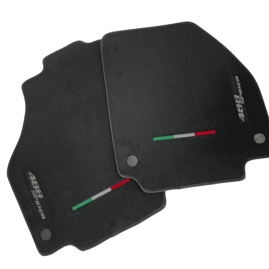 Floor Mats For Ferrari 488 Spider 2015-2022 AutoWin Brand Italian Edition - AutoWin