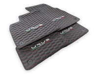 Floor Mats For Lamborghini Urus Leather Red Stitching - AutoWin