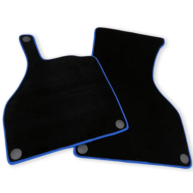 Floor Mats For Mercedes-Benz SLR Mclaren 2005-2009 Black Blue Trim - AutoWin