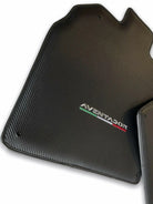 Floor Mats for Lamborghini Aventador Carbon Fiber Leather Limited Edition - AutoWin