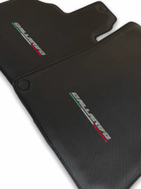 Floor Mats for Lamborghini Gallardo Carbon Fiber Leather - AutoWin