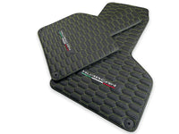 Green Stitched Leather Mats for Lamborghini Huracan