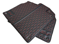 Leather Floor Mats for Lamborghini Aventador SV | Red Stitching - AutoWin