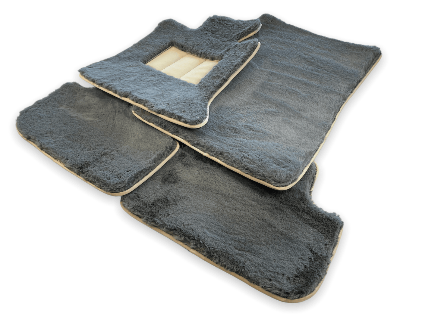 Sheepskin Floor Mats For Rolls Royce Shadow 1965-1977 Er56 Design Brand - AutoWin