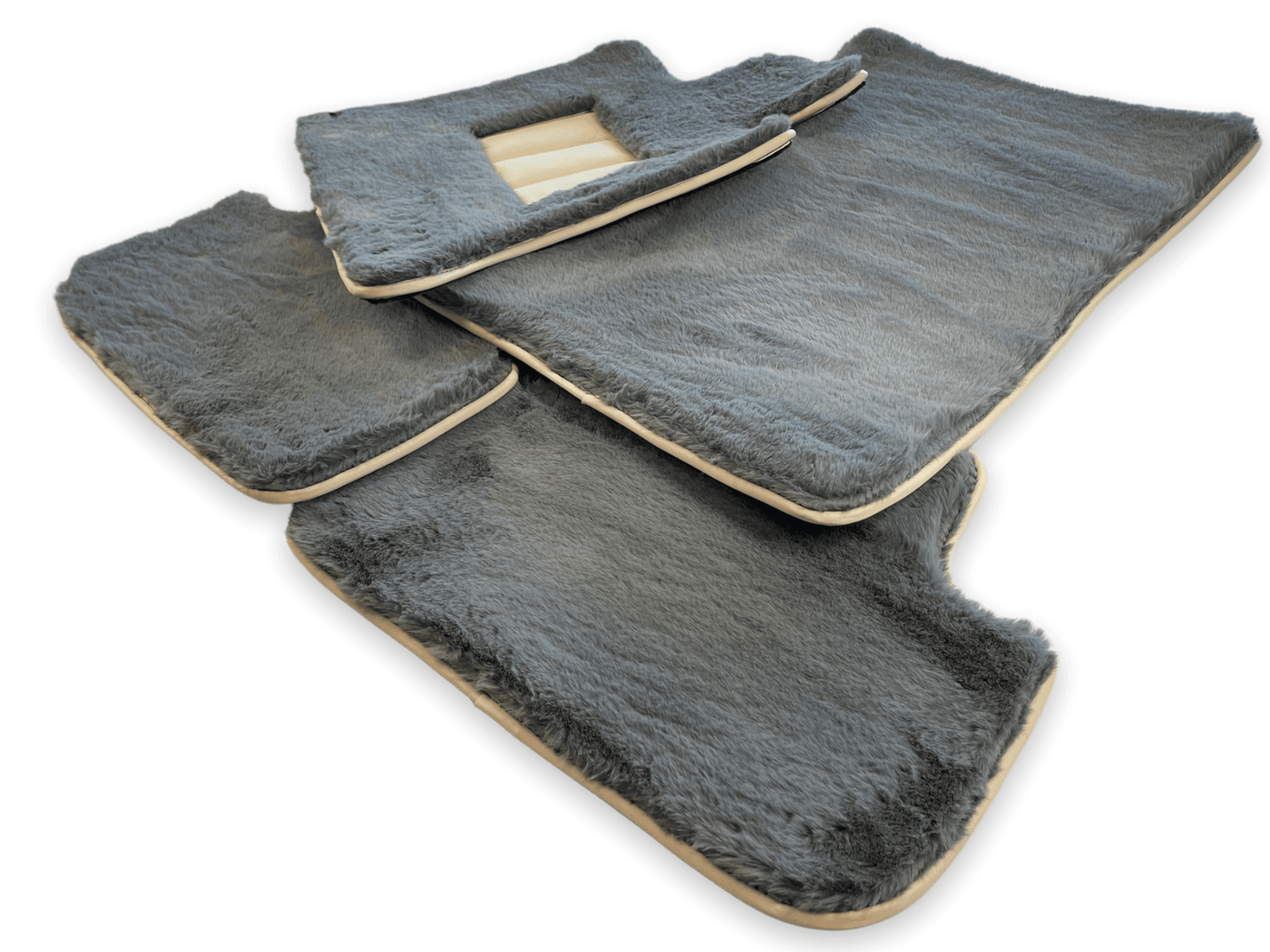 Sheepskin Floor Mats For Rolls Royce Phantom VIII (2017-2024) ER56 Design Brand - AutoWin