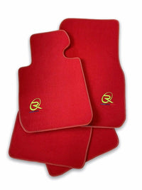 Red Floor Mats For BMW 1 Series E87 ROVBUT Brand Tailored Set Perfect Fit Green SNIP Collection - AutoWin
