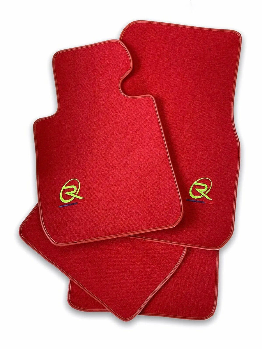 Red Floor Mats For BMW 3 Series E90 ROVBUT Brand Tailored Set Perfect Fit Green SNIP Collection - AutoWin