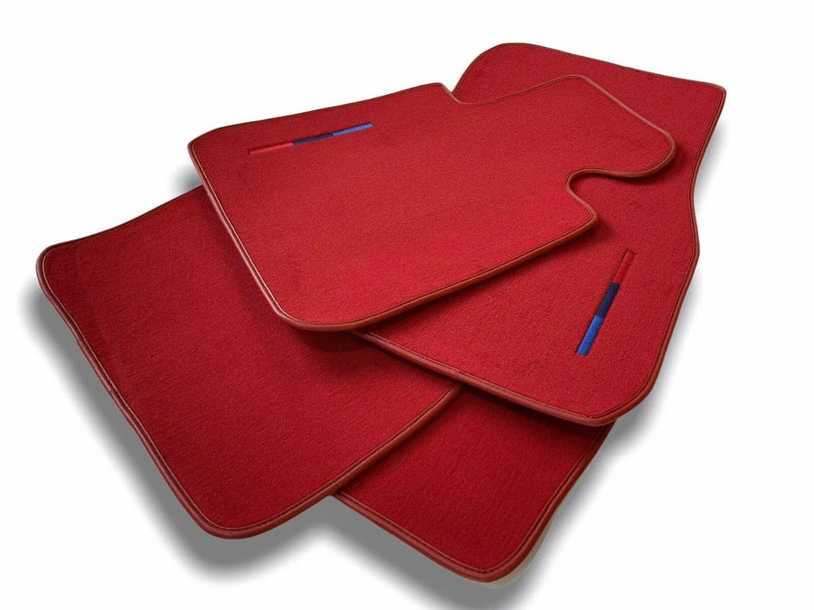 Red Floor Mats For BMW 7 Series G12 With M Package - AutoWin