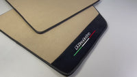 Beige Floor Mats for Lamborghini Diablo 1990-2001 With Alcantara Leather