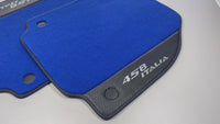 Blue Floor Mats For Ferrari 458 Italia 2009-2015 Carbon Fiber Leather