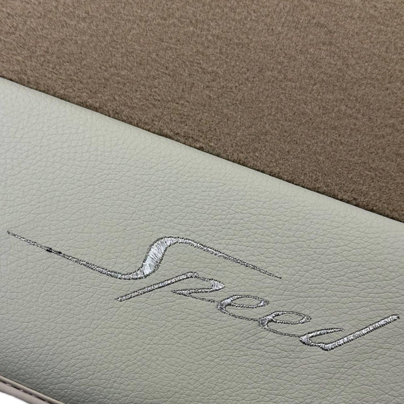 Beige Floor Mats for Bentley Flying Spur (2013-2019) with Leather - AutoWin