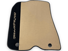 Beige Floor Mats For Ferrari 812 Superfast With Alcantara Leather - AutoWin