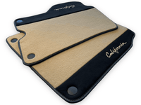 Beige Floor Mats For Ferrari California 2008-2014 With Alcantara - AutoWin